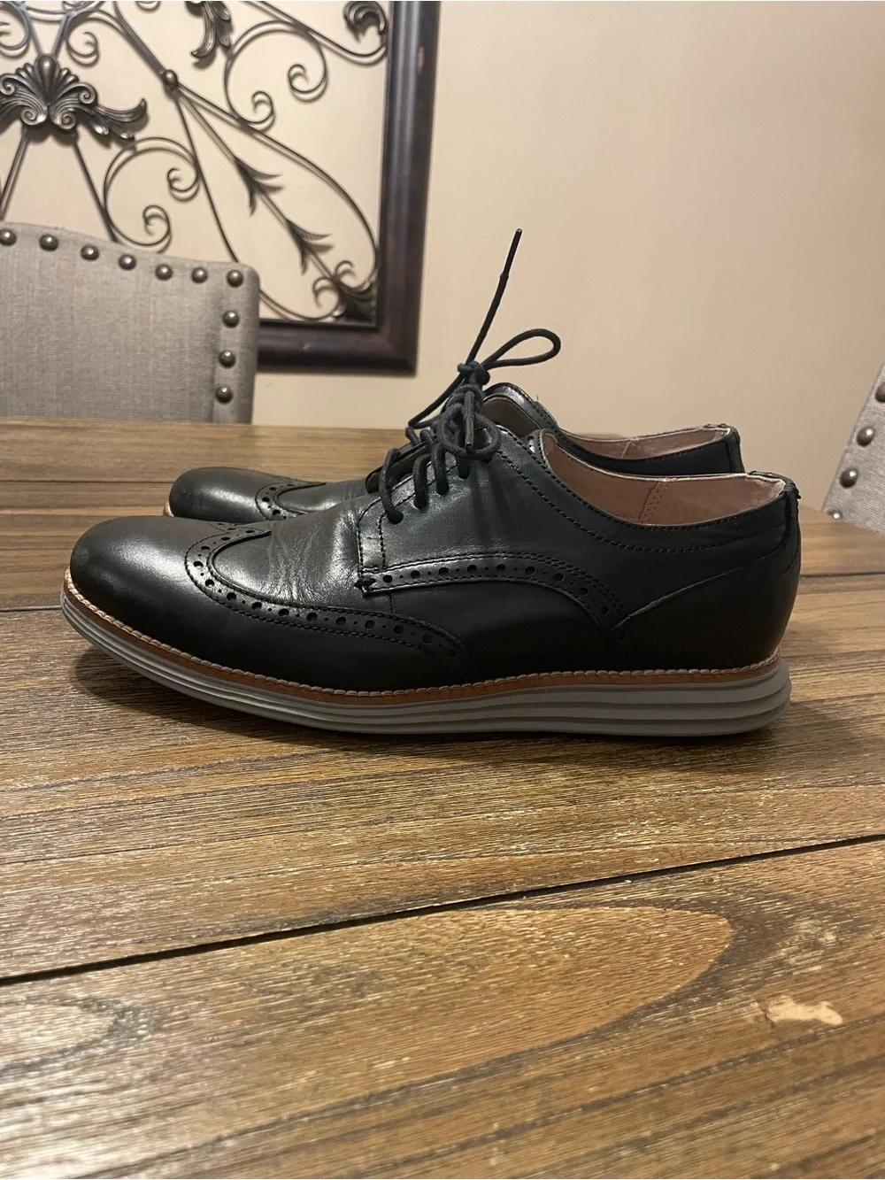 Cole Haan Original Grand Men's Size 8M Shortwing Oxford Black/Ironstone C26470